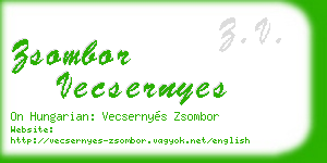 zsombor vecsernyes business card