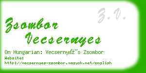 zsombor vecsernyes business card